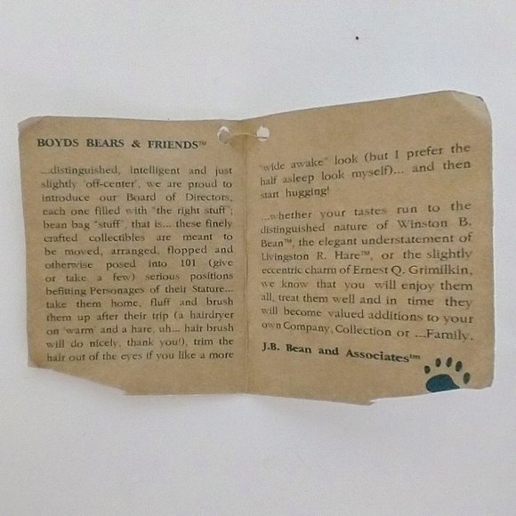 Boyds Bear Bianca T Witebred Red Plaid Pajamas and Stocking Cap 8" Plush Bear - Picture 7 of 8